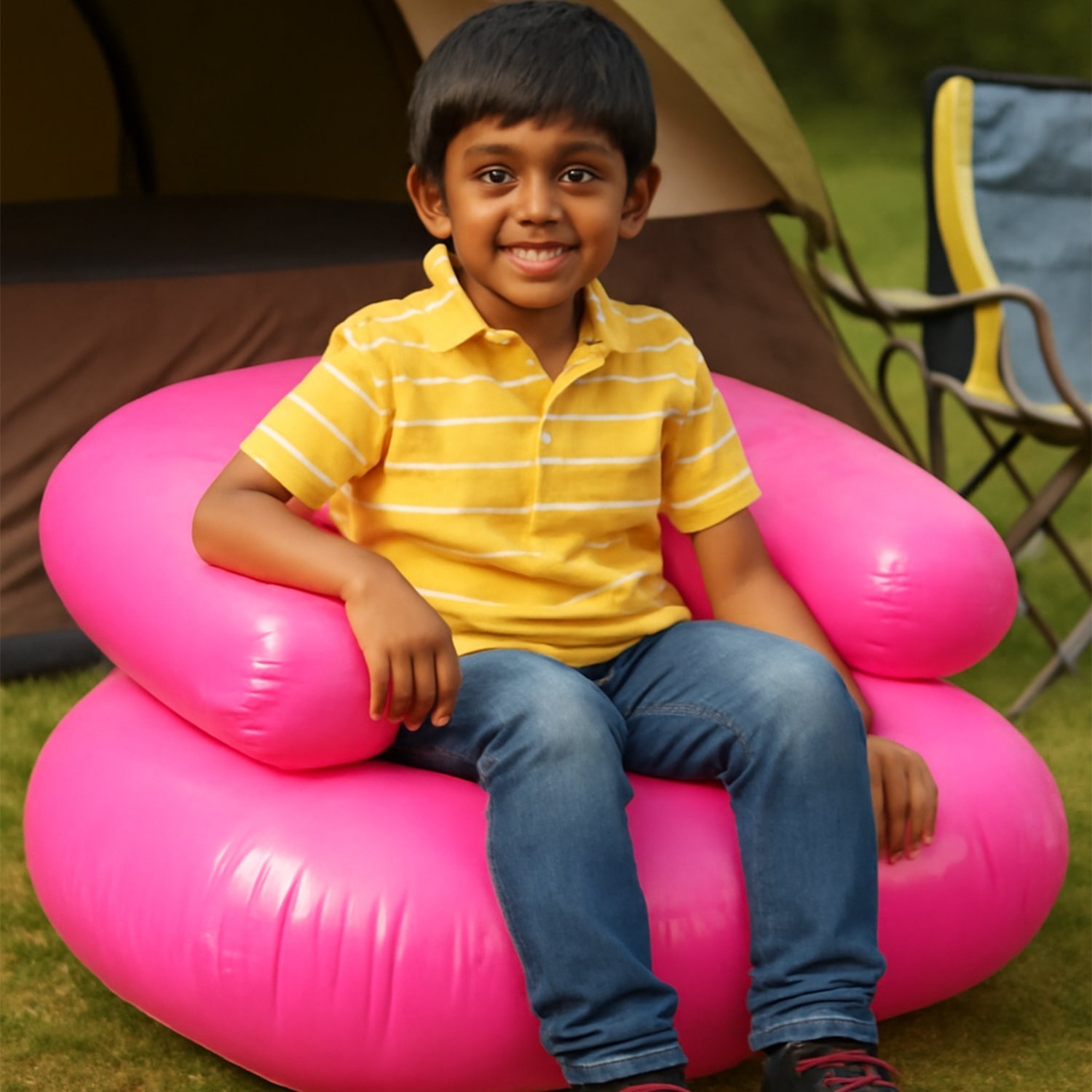 Inflatable Sofa Chair for Boys and Girls Suitable for Camping (28 Inch Approx / 1 Set) Inflatable Sofa Chair for Boys and Girls Suitable for Camping (28 Inch Approx / 1 Set)